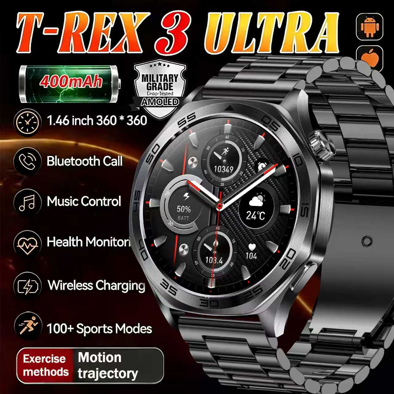 Smartwatch Custom - 2026 Erkek Akıllı Saat 1.46 inç